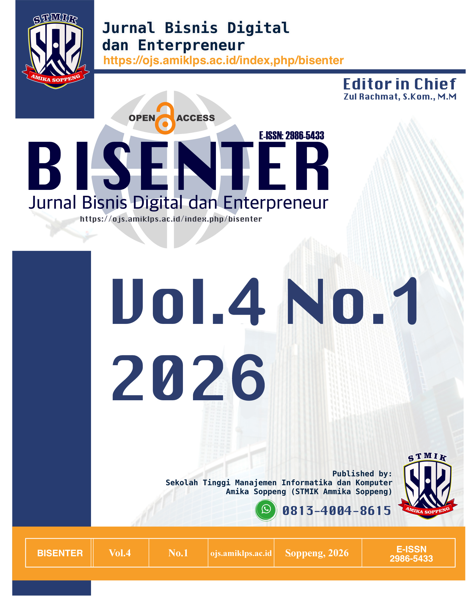 					View Vol. 4 No. 1 (2026): Jurnal Bisnis Digital dan Enterpreneur
				